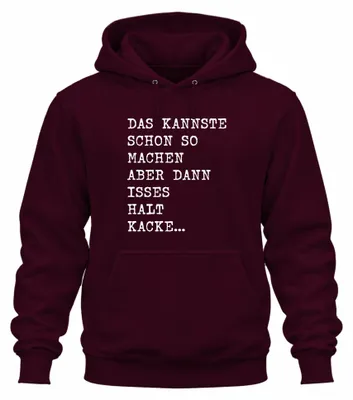 Productafbeelding van "Kan zo, maar het is een slechte grap." Humoristische hoodie, bordeauxrood, maat 3XL