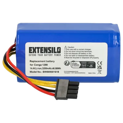 Produktbild von EXTENSILO Akku kompatibel mit Bagotte BL509 Saugroboter (3200 mAh, 14,4 V, Li-Ion)