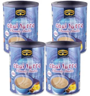 Image de Krüger Chai Latte Classic India poudre de lait, boîte de 4 pièces