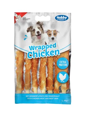 Produktbild von Nobby Hundesnack Wrapped Chicken 80 g