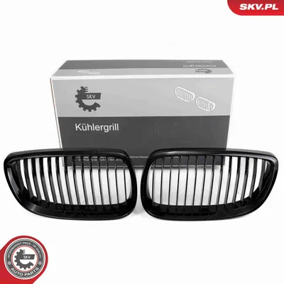 Image de ESEN SKV 66SKV104 Calandre avant pour BMW Série 3 Berline (E90) Noir brillant