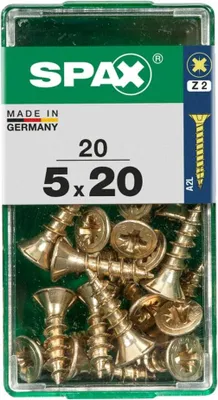 Produktbild von Spax Universalschrauben 5.0 x 20 mm PZ 2 - 20 Stk.