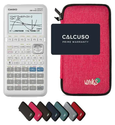 Produktbild von Casio fx-9860GIII inkl. WYNGS Schutztasche Pink - Grafikrechner - Basic Set