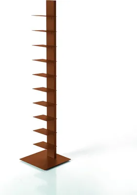 Produktbild von BBB Italia - Sapiens - Bücherturm freistehend 152cm Corten – platzsparendes Bücherregal für modernes Wohnen