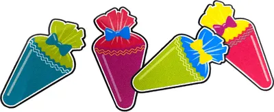 Produktbild von Oblique Unique Bügelbild Zuckertüten Aufbügelbild für Schuleinführung Einschulung Bild zum Aufbügeln für Mädchen und Jungs