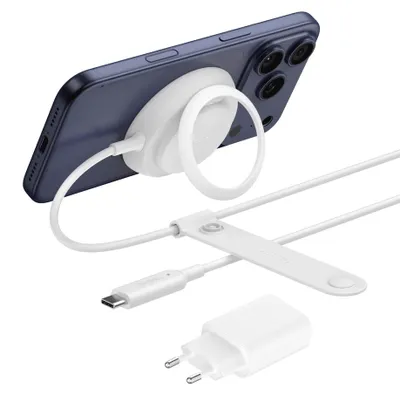 Produktbild von Belkin UltraCharge Ladepad Qi2 25W mit Netzteil weiß WIA014kqWH