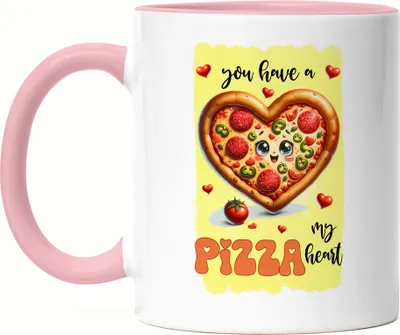 Produktbild von You Have a Pizza My Heart Tasse Rosa Pizza Liebe Herz Valentinstag Geschenk