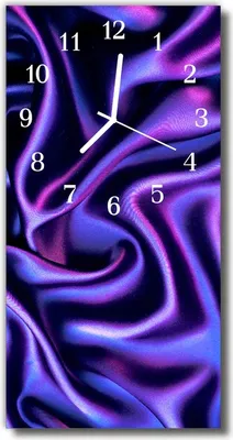 Produktbild von Lila Wanduhr aus gehärtetem Glas - Original Grafik 30x60 cm