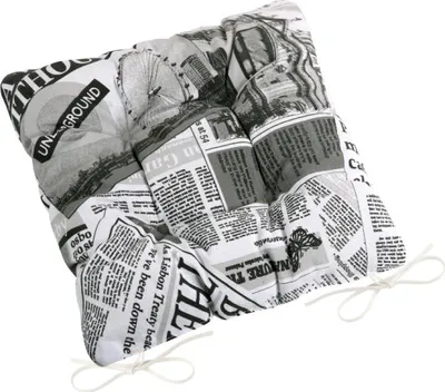 Obrázek produktu pro Sedák EMA prošívaný - 40x40 cm - Černá,Bílá