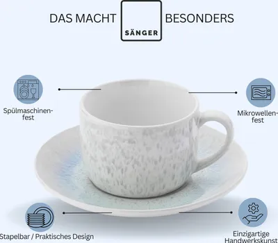 Produktbild von SÄNGER Kaffeetassen Set Santorini 8 teilig