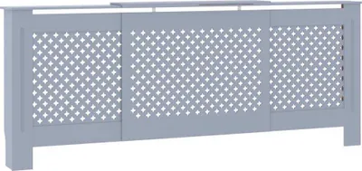 Zdjęcie produktu dla vidaXL Osłona grzejnika MDF szara 205 cm