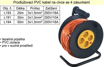 Produktbild von Verlängerungskabel 25 m auf Spule 4 Steckdosen