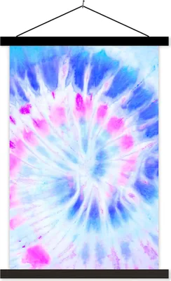 Produktbild von MuchoWow® Textilposter Sommer - Krawattenfärbung - Weiß 120x180 cm mit schwarzem Rahmen - Fotos