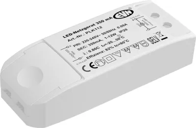 Produktbild von EVN LED-Netzgerät KunststoffPLK1121-12 W 350mA IP20 Weiß