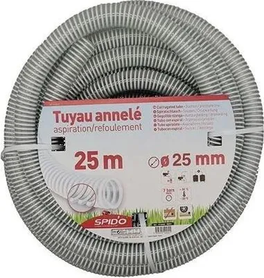Produktbild von PVC Schlauch, Spiralschlauch, 25 m Länge, Ø 25 mm, Armierter PVC Schlauch, Saug- und Druckschlauch
