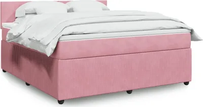 Immagine prodotto di Maison Exclusive - Letto boxspring con materasso Rosa 180x200 cm Velluto