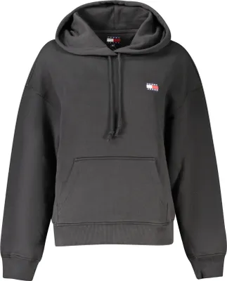 Produktbild von Damen Kapuzensweatshirt Schwarz – Gefütterter Pullover aus Baumwolle