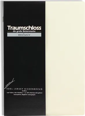 Produktbild von Traumschloss Exclusiv Edel-Jersey Kissenbezug 40 x 80 cm creme Edel-Jersey, mit Reißverschluss