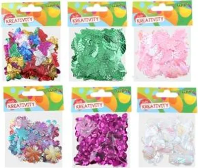 Produktbild von Kreativset zum Verzieren: Dekoration mit Blättern, Blümchen, Schmetterlingen, 10 g