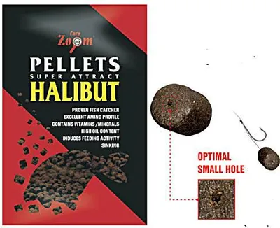 Produktbild von CarpZoom Halibut Pellets mit Loch 15mm 800g