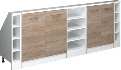 Produktbild von Küchenschrank für Dachschrägen Vicco R-Line Sonoma 210 cm 5er Set, Model 58206