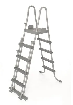 Obrázok produktu pre Bestway 58332 / 24, Rebrík, Šedá, Kov, Plast, 150 kg, 4 krokov, EN16582