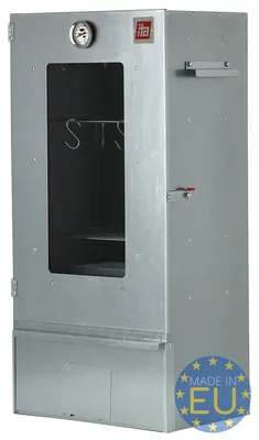 Produktbild von ITA Räucherofen 7000 - Premium Räucherschrank mit 3 Etagen - Legierter Stahl, Sichtfenster & Thermometer - Qualität  EU Direkt vom Hersteller