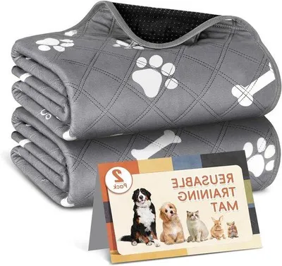Productafbeelding van Set van 2 Wasbare Urinemat voor Huisdieren - Herbruikbare, Lekvrije en Super Absorberende Mat voor Honden, Katten en Cavia's, 70 x 100 cm
