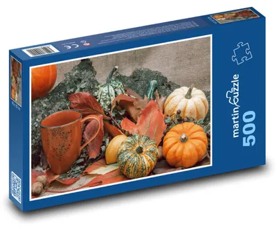 Zdjęcie produktu dla Puzzle 500 Dynie i jesienne zbiory - martinpuzzle