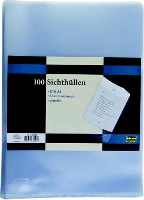 Produktbild von IDENA Idena Sichthülle A4 100 Stück genarbt, 90µ