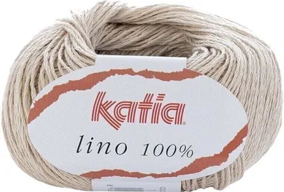 Image de Katia Lino 100% 7 Fil à tricoter beige clair