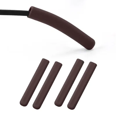 Imagen del producto de Almohadillas de silicona suave para gafas, 4 unidades, color marrón, para monturas de gafas