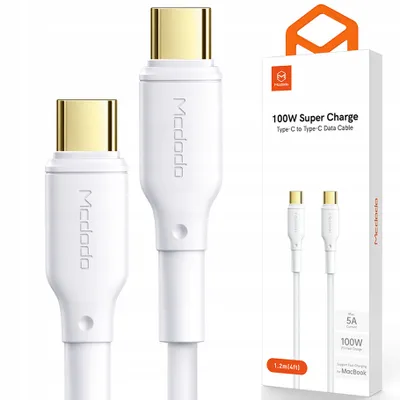 Obrázok produktu pre Kábel Mcdodo CA-8350, USB-C na USB-C, 100W, 1,2m, biely