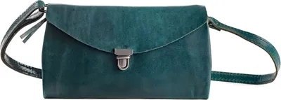 Produktbild von HAROLD'S Leder Umhängetasche Fold Handbag Clutch Petrol