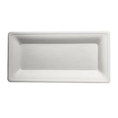 Obrázek produktu pro Papstar Teller Zuckerrohr pure eckig 26 x 13 cm 50 Stück 86983
