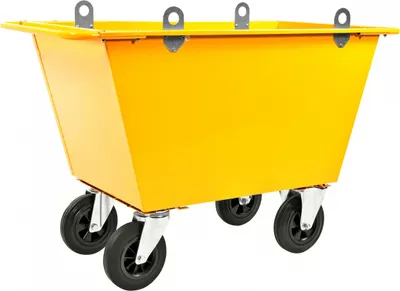 Produktbild von Kongamek Abfallwagen mit Hebeösen 1220x580x790mm Gummibereifung und 200l Volumen