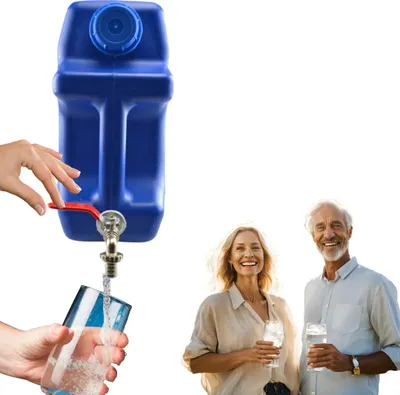 Produktbild von Anwicar Wasserkanister mit hahn - Wasser Kanister mit zapfhahn 20l - Camping Wassertank - Wasserbehälter - Trinkwasserkanister - Frischwassertank - Blau