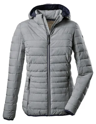 Productafbeelding van G.I.G.A. DX Damen Uyaka gestreepte casual functionele jas, met donslook en afneembare capuchon