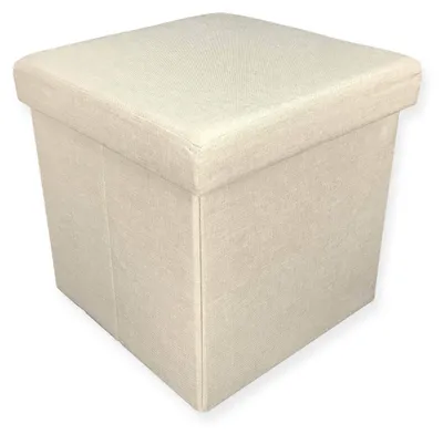 Imagen del producto de Pouf cómodo con reposapiés, color beige