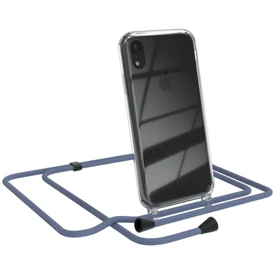 Produktbild von EAZY CASE Handykette kompatibel mit Apple iPhone XR, Handyhülle mit Umhängeband, Handykordel, Schutzhülle Clear, Band in Grün