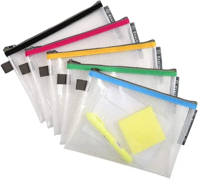 Produktbild von Exacompta 34140E 1 Tasche mit ZIP-Reißverschluss Aus weichem, strapazierfähigem Polypro, zum Aufbewahren von Schreibutensilien, Kosmetikzubehör Format zum Abheften A5 (aus 5 zufälligen Farben entnommen)