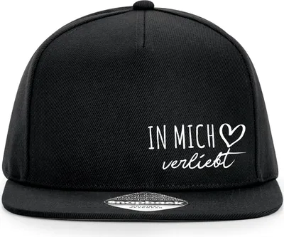 Produktbild von Huuraa Cappy Mütze In mich verliebt Black Polyester Snapback Kappe Geschenkidee