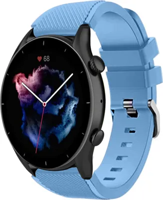Produktbild von Strap-it Amazfit GTR 3 (Pro) Silikonarmband (SandBlau)