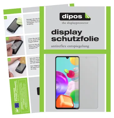 A collage of images showing instructions for applying a screen protector and marketing material for a screen protector.