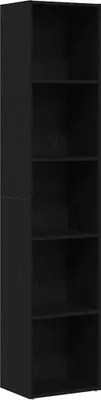 Produktbild von vidaXL Bücherregal Eiche Schwarz 40 x 30 x 189 cm Holzwerkstoff