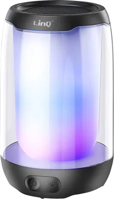 Immagine prodotto di LinQ, mini altoparlante Bluetooth 5W LED RGB portatile impermeabile IPX6, nero