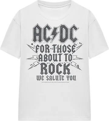 Produktbild von AC/DC - "Salute" T-Shirt für Herren/Damen Uni TV15450 (XXL) (Weiß)