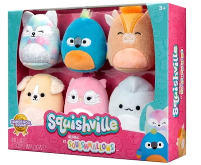 Immagine prodotto di Squishmallows Squishville - Confezione da 6 peluche mini "Honor Roll Squad"