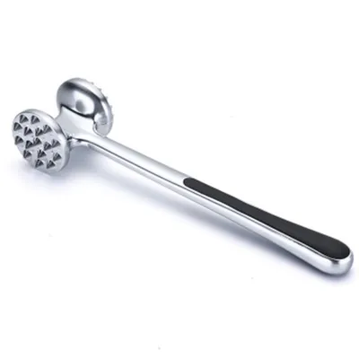 Produktbild von Fleischklopfer Edelstahl Fleischhammer Metall mit zwei Arbeitsflächen Fleischhammer aus Zinklegierung