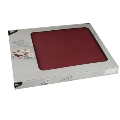 Produktbild von Papstar Tischsets, stoffähnlich, Vlies "soft selection" 30 cm x 40 cm bordeaux, 100 Stück